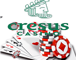 machines a sous + poker  + logo cresus casino